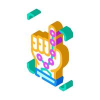 password biometrics integration isometric icon illustration vector