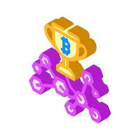 rewards cryptocurrency mining isometric icon illustration vector