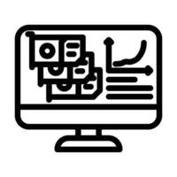 hash rate cryptocurrency mining line icon illustration vector