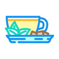 herbal tea ayurveda color icon illustration vector