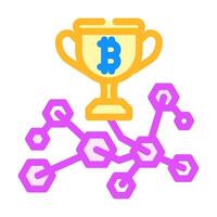 rewards cryptocurrency mining color icon illustration vector