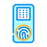 sensor biometric color icon illustration vector