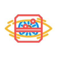 iris scan biometric color icon illustration vector