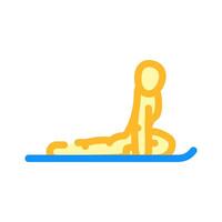pigeon pose eka pada rajakapotasana yoga color icon illustration vector