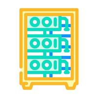 farm cryptocurrency mining color icon illustration vector
