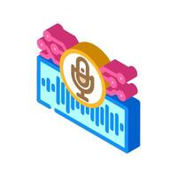 voice recognition isometric icon illustration vector