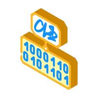 handprint recognition isometric icon illustration vector