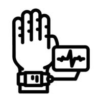 heartbeat authentication line icon illustration vector