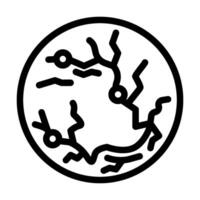 retina scan biometric line icon illustration vector