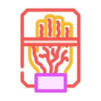 palm vein recognition color icon illustration vector