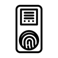 sensor biometric line icon illustration vector