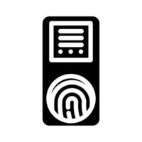 sensor biometric glyph icon illustration vector