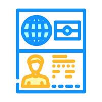 passport biometric color icon illustration vector