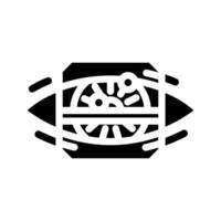 iris scan biometric glyph icon illustration vector