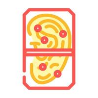 ear recognition color icon illustration vector