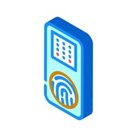sensor biometric isometric icon illustration vector