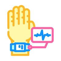 heartbeat authentication color icon illustration vector