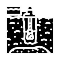 drilling fluids glyph icon illustration vector