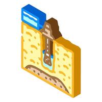 drilling fluids isometric icon illustration vector