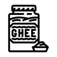 ghee ayurveda line icon illustration vector