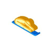 seated forward bend paschimottanasana yoga isometric icon illustration vector
