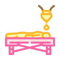 shirodhara ayurveda color icon illustration vector