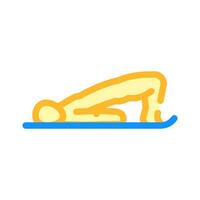 bridge pose setu bandhasana yoga color icon illustration vector