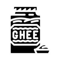 ghee ayurveda glyph icon illustration vector