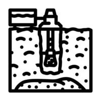 drilling fluids line icon illustration vector