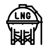 liquefied natural gas lng line icon illustration vector