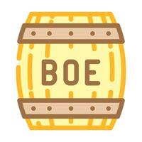 barrel of oil equivalent boe color icon illustration vector
