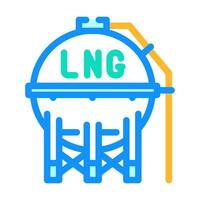 liquefied natural gas lng color icon illustration vector