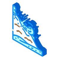 avalanche natural phenomena isometric icon illustration vector