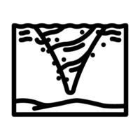 whirlpool rotating water line icon illustration vector