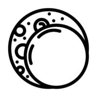 lunar eclipse natural phenomena line icon illustration vector