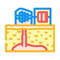 turbine geothermal energy color icon illustration vector