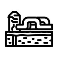 pipeline geothermal energy line icon illustration vector
