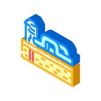 pipeline geothermal energy isometric icon illustration vector