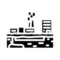 infrastructure geothermal energy glyph icon illustration vector