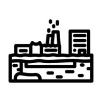 infrastructure geothermal energy line icon illustration vector