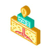 cryptocurrency mining geothermal isometric icon illustration vector