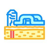 pipeline geothermal energy color icon illustration vector