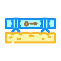 pipeline oil industry color icon illustration vector