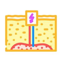 power geothermal energy color icon illustration vector