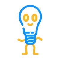 light bulb character energy color icon illustration vector