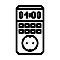 programmable timer energy conservation line icon illustration vector
