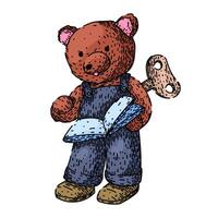 collectible wind up toy sketch hand drawn vector