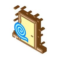 weather stripping energy conservation isometric icon illustration vector