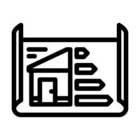 energy efficient building design line icon illustration vector