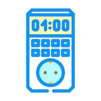 programmable timer energy conservation color icon illustration vector